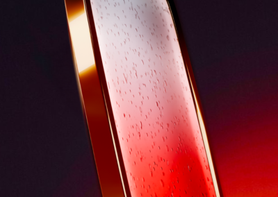 Sconce CONCORD'AIR© MÉDINA - details of bubble glass and and brass structure