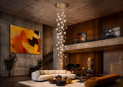 LURE ORIGINAL - Luminaire Lure Original en sphères en verre soufflé et aluminium allégé