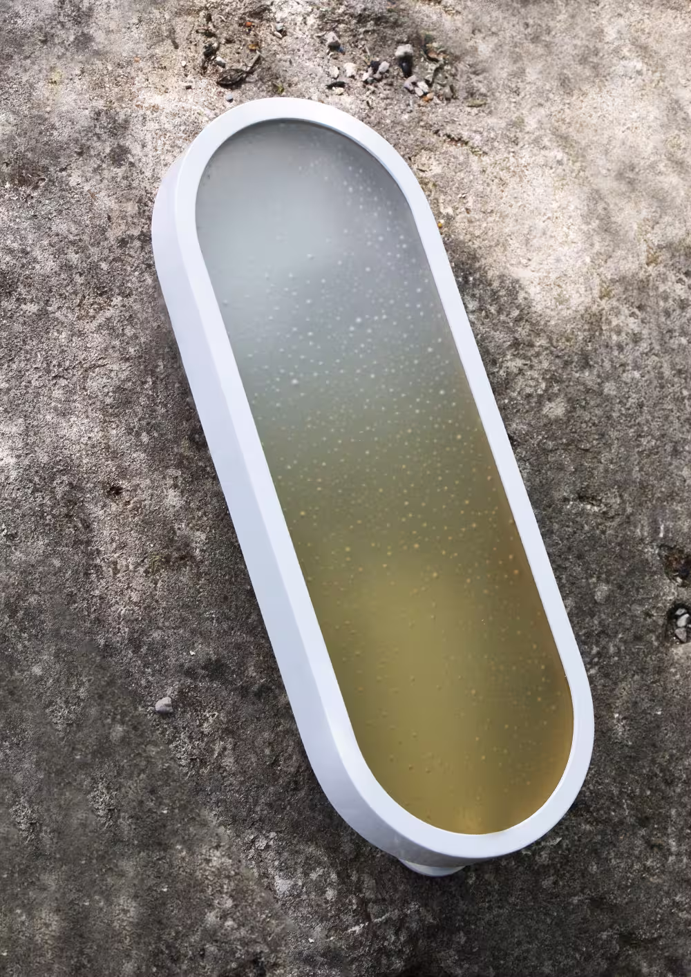 CONCORD'AIR© TOPAZ Wall Sconce - gradient topaz bubbled glass, powder-coated stainless steel structure